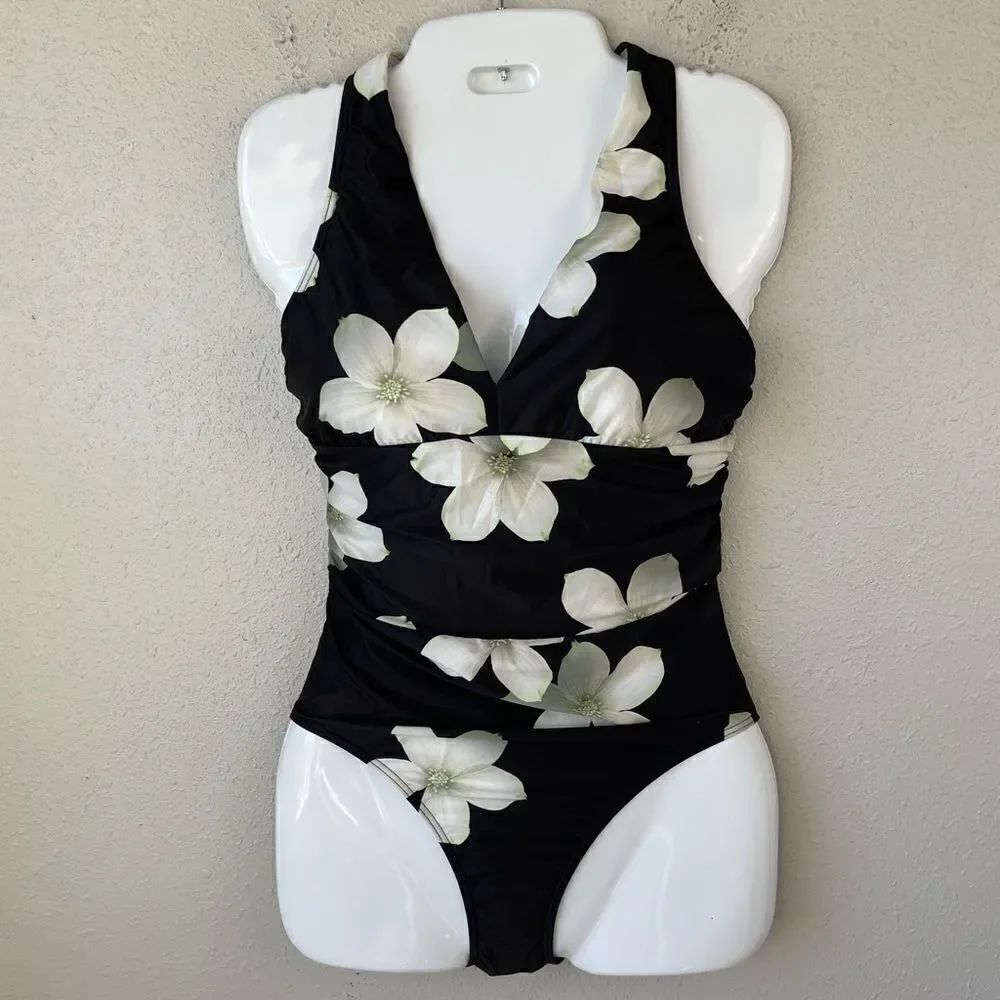 NWT Lauren Ralph Lauren One Piece Floral Swim Suit Size 6